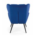 Lounge chair Harion, navy blue, H91x75x86cm, seat H48cm