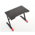 Desk Hollvyr, black/red, MDF/steel,  H74x100x60cm