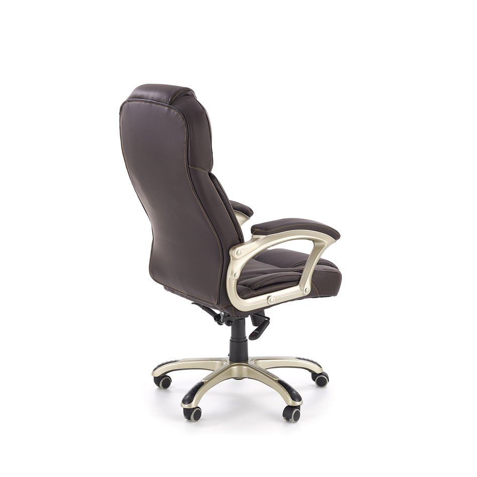 Office chair Hesmond, dark brown eco leather, H112-119x67x70cm