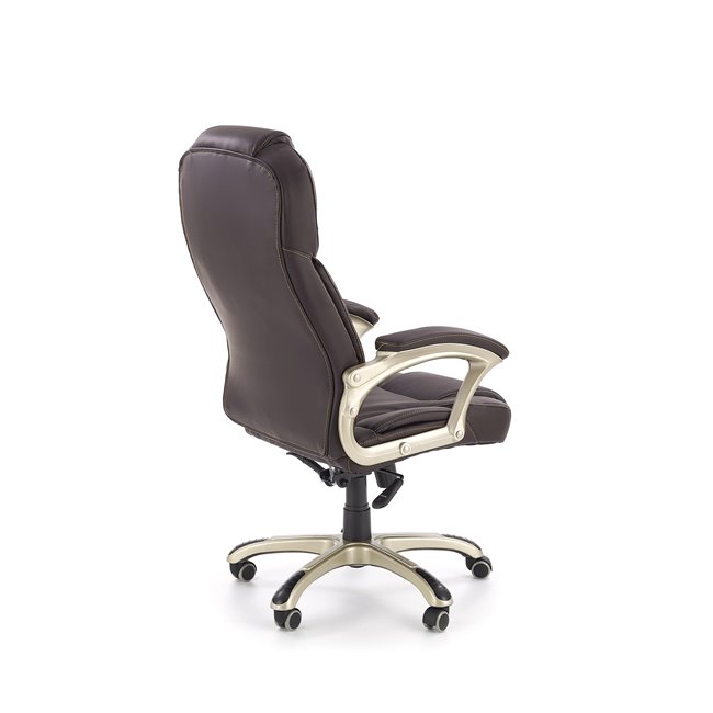 Office chair Hesmond, dark brown eco leather, H112-119x67x70cm