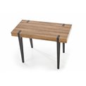 Desk Hesmara, black/walnut colors, MDF/steel,  H76x110x55cm