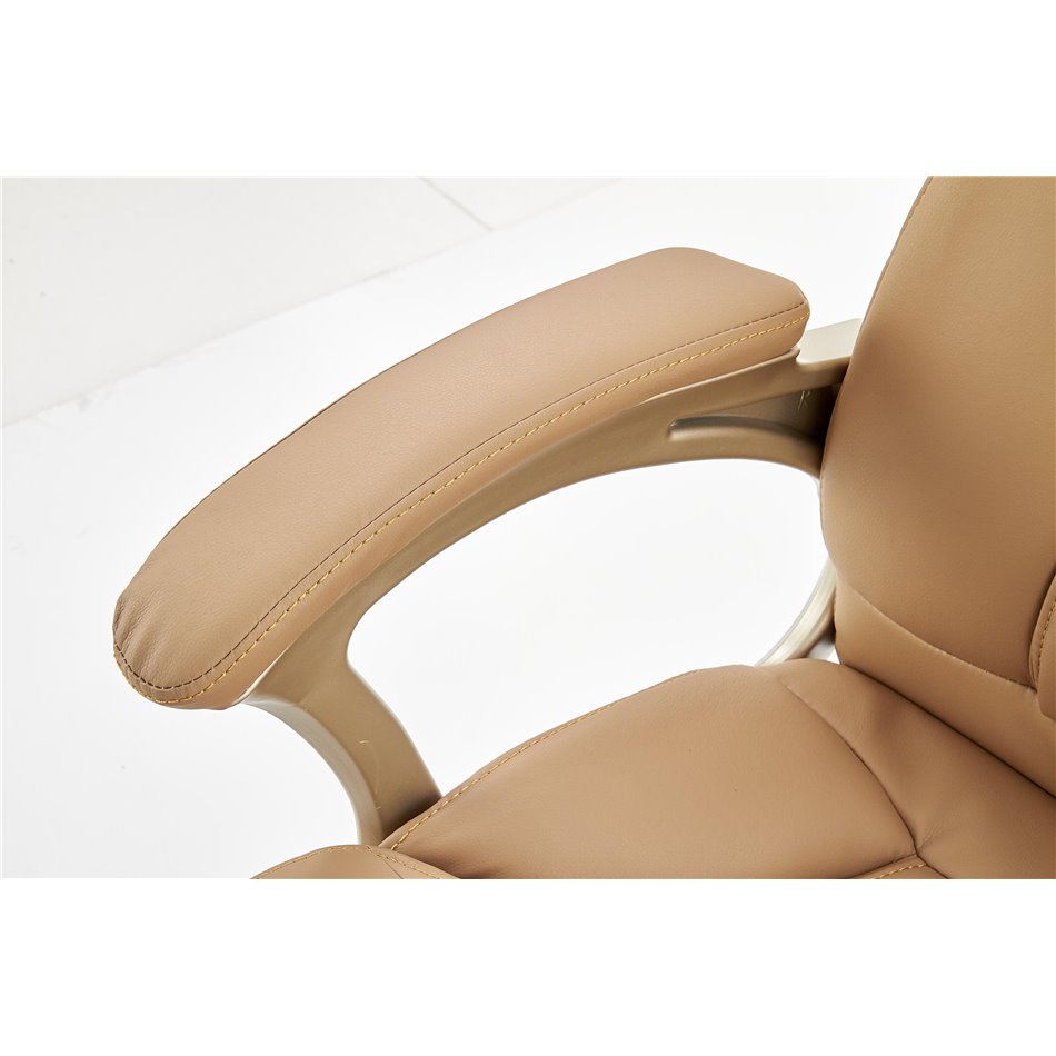 Office chair Hesmond, beige eco leather, H112-119x67x70cm