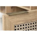 TV table Horeno, oak/black color, MDF, H45x150x40cm