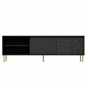 TV table Haulet, black/gold colors, H58x180x41cm