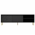 TV table Haulet, black/gold colors, H58x180x41cm