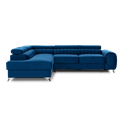 Corner sofa Elaurence L, Monolith 77, blue, H92x278x205cm