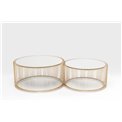 Coffee table Wire Brass S, H30.5xD60cm