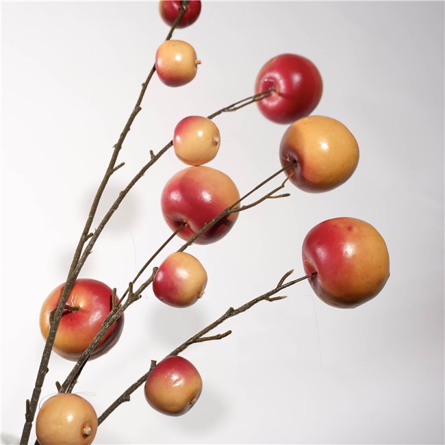 Декоративное растение Mini apple branch, красный/оранжевый/коричневый, H117cm