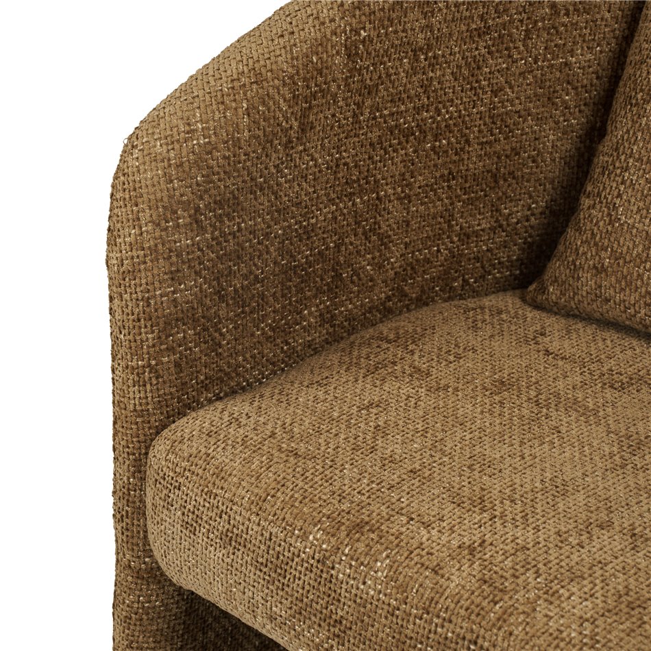 Armchair Jonita, brown color, H79x70x64cm, seat H42cm