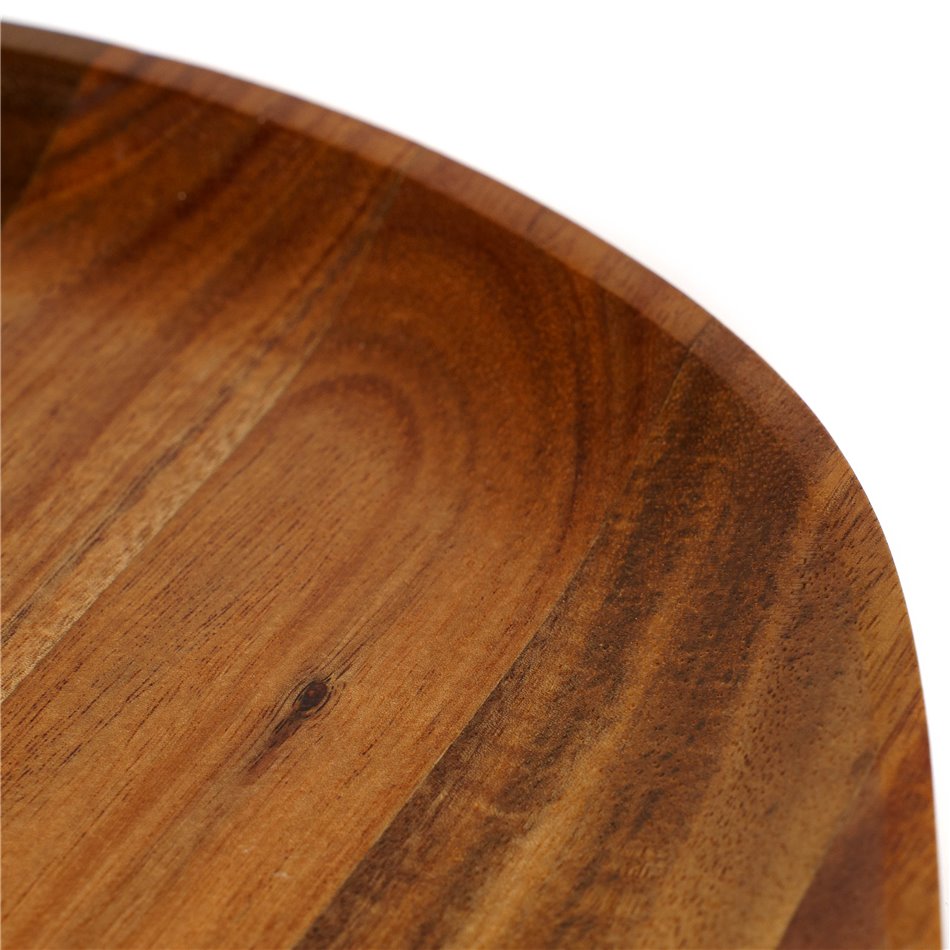 Acacia wood plate Frill, 31.8x30.6xH2.6cm