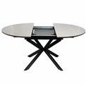 Dining table ext. Laccio, ceramic/ grey, D120-160xH75cm