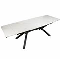 Dining table ext. Lagfors, white/ceramic,180-240x90xH76cm