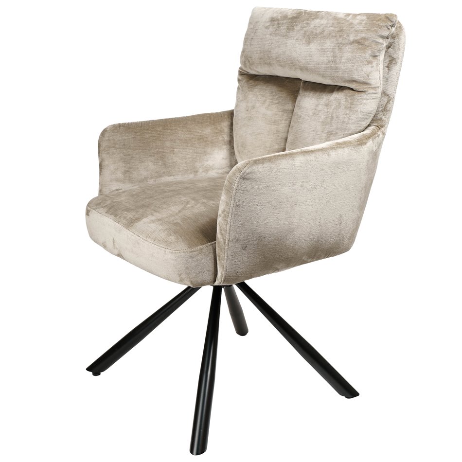 Dinning chair Arringo, taupe, swivelling 180, 95x63x57cm