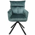 Dinning chair Arringo, blue, swivelling 180, 95x63x57cm