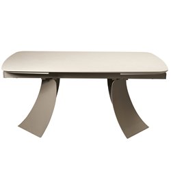 Extendable dining table Raita 031, sintered stone, taupe, 160-240x90xH75cm