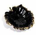 Decorat. ceramic fruit plate Garrel, black / gold color, 26x24x9cm  