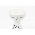 Candle holder Woman, white/black colour, 8x15x8cm